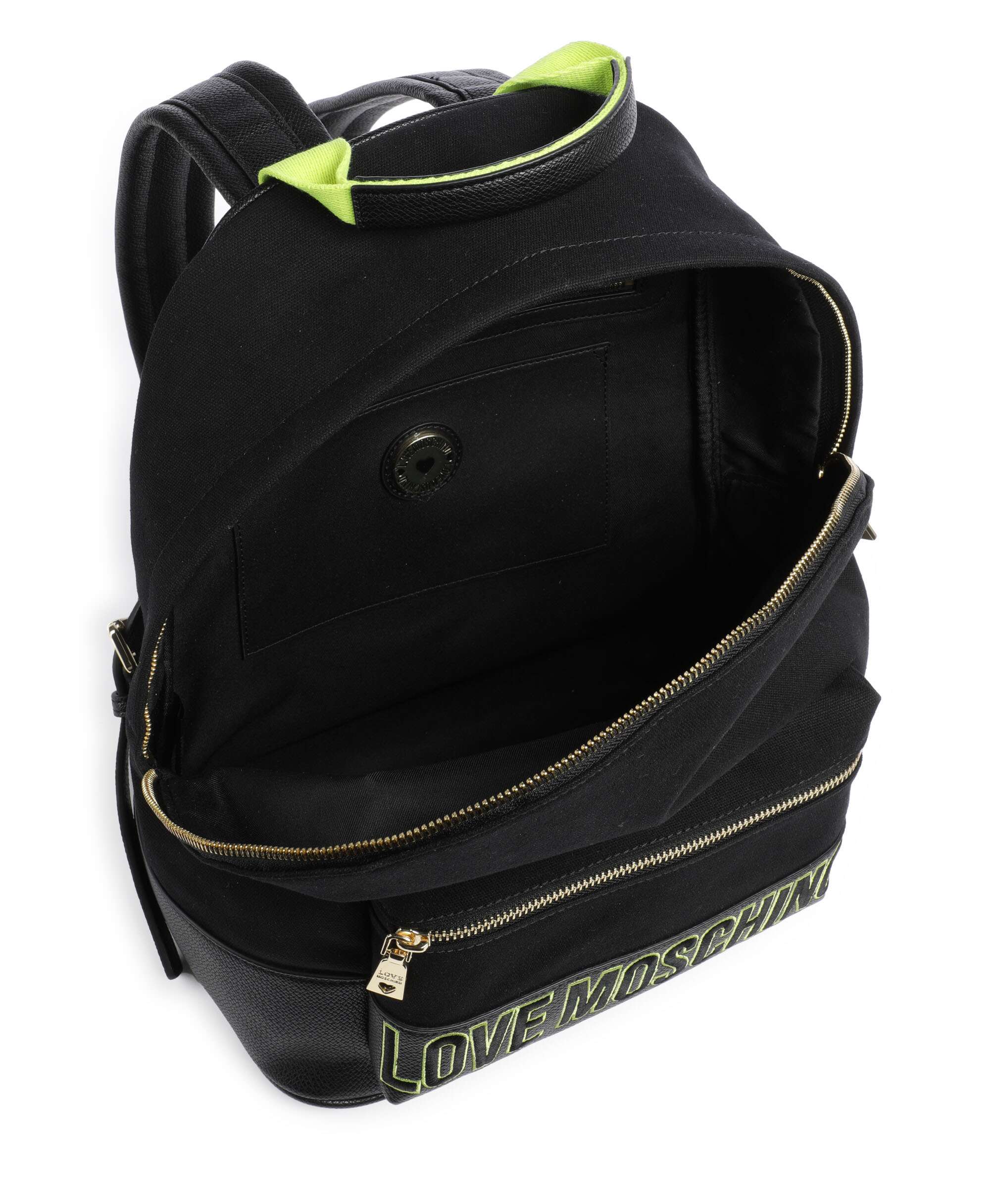 Love Moschino Free Time Backpack nero/lime