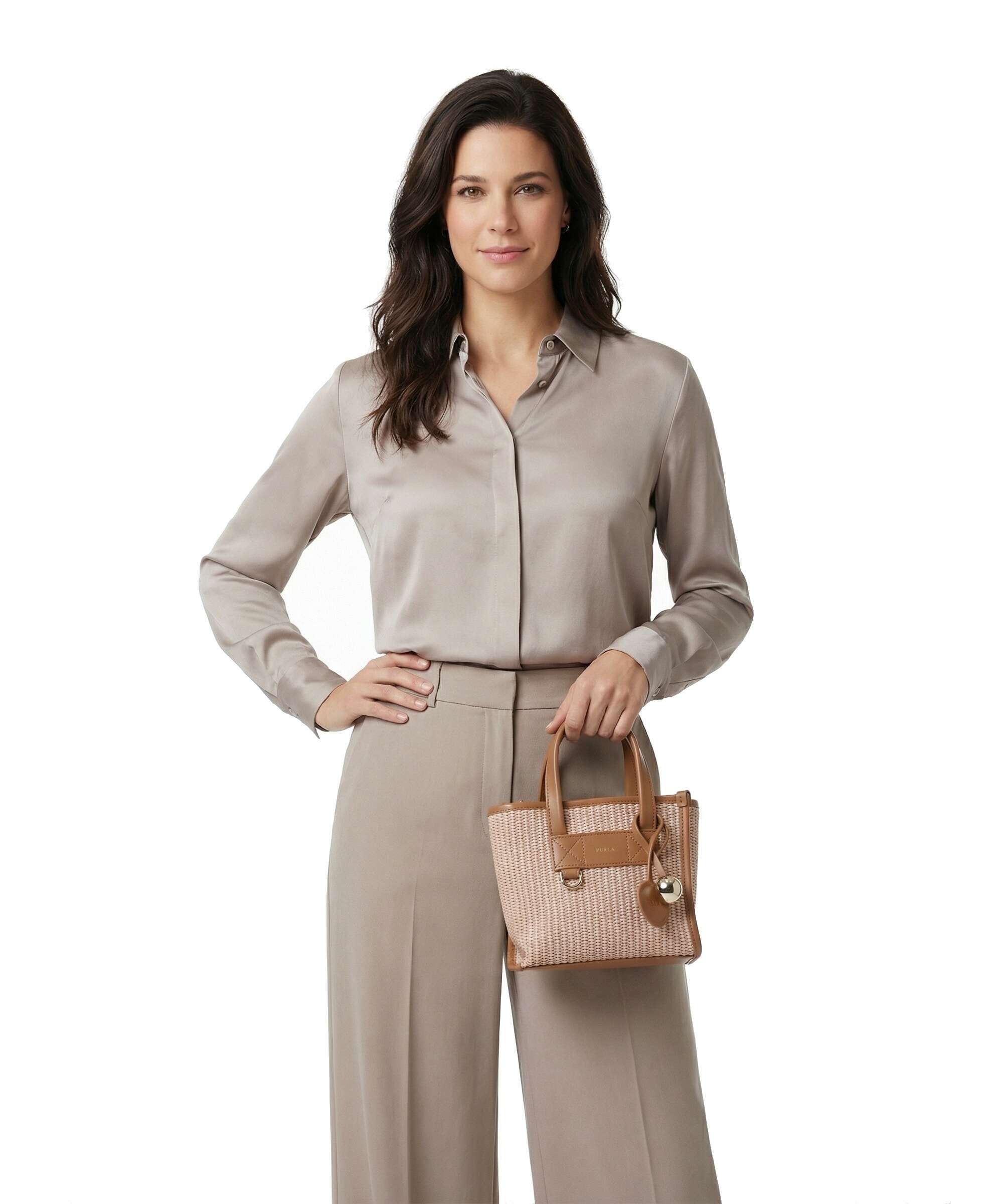 Furla Divide It Mini Handbag toni naturale/tabacco