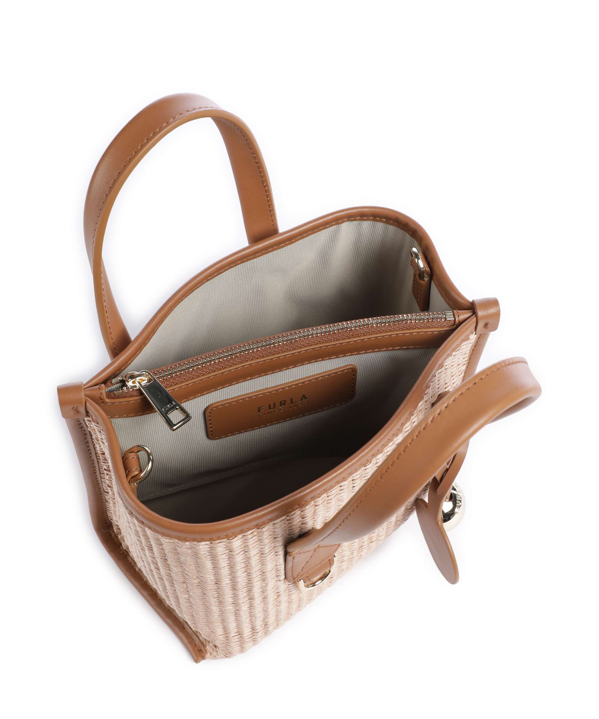 Furla Divide It Mini Handbag toni naturale/tabacco