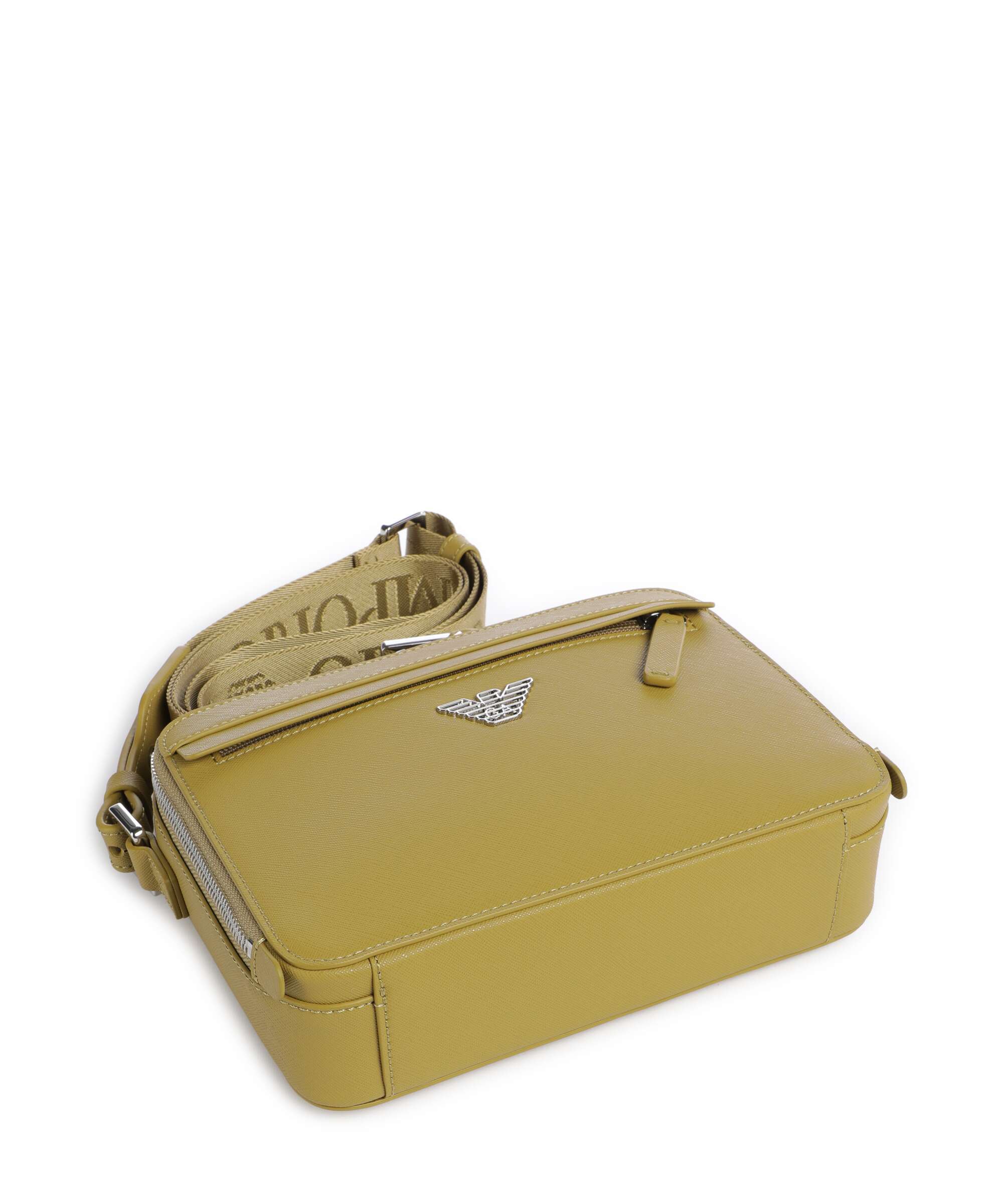 Emporio Armani Business Regenerated Crossbody bag ecru olive