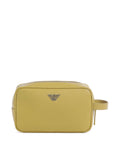 Emporio Armani Business Regenerated Toiletry bag ecru olive