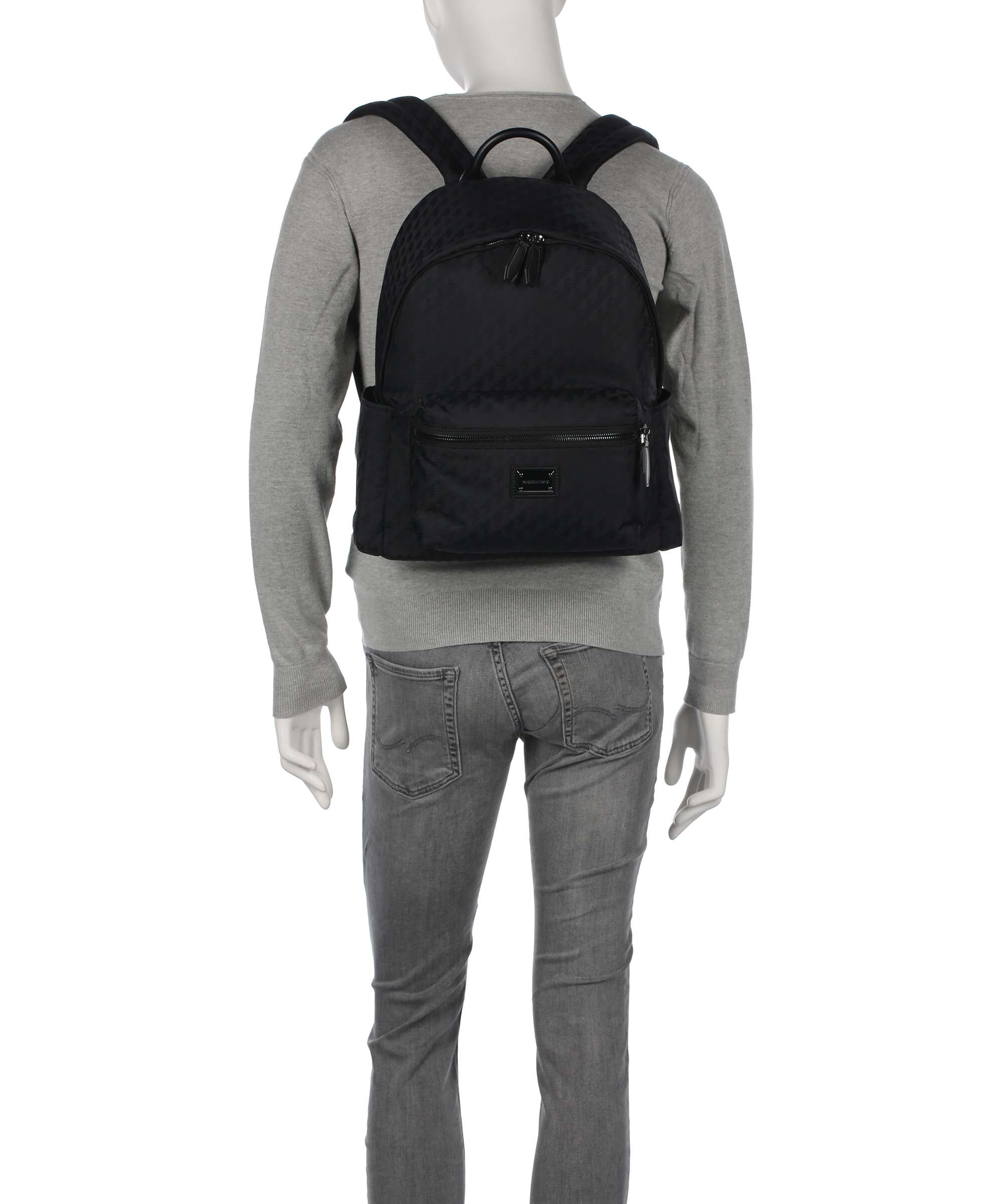 Emporio Armani Eagle All Over Backpack black beauty