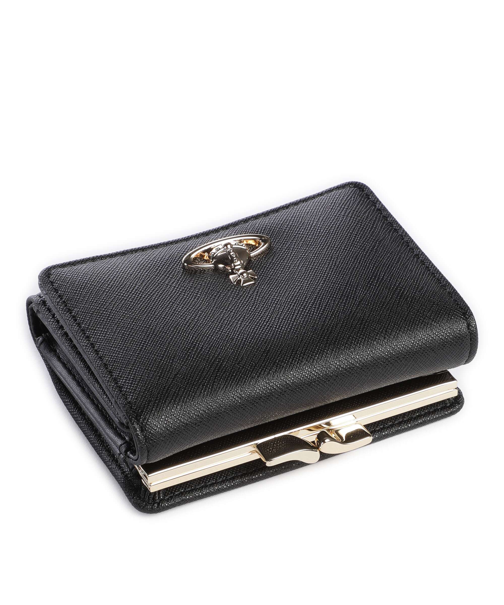 Vivienne Westwood Frame Saffiano Small Wallet black