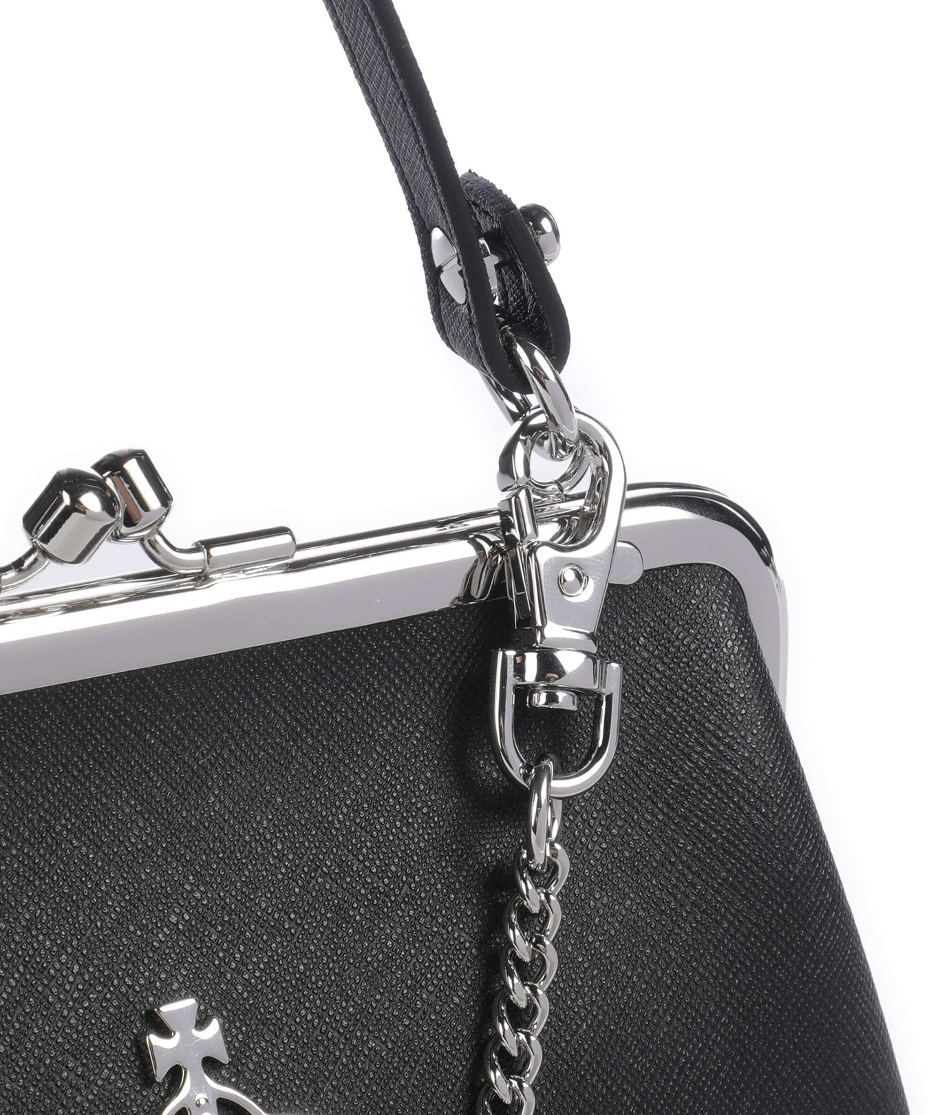 Vivienne Westwood Granny Frame Saffiano Crossbody bag black