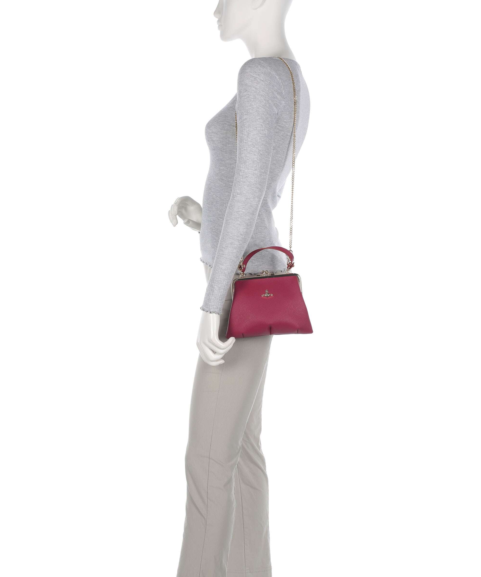 Vivienne Westwood Granny Frame Saffiano Crossbody bag red
