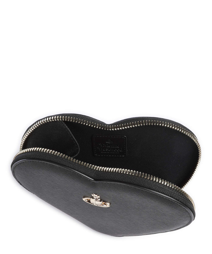 Vivienne Westwood Saffiano Heart Crossbody bag black