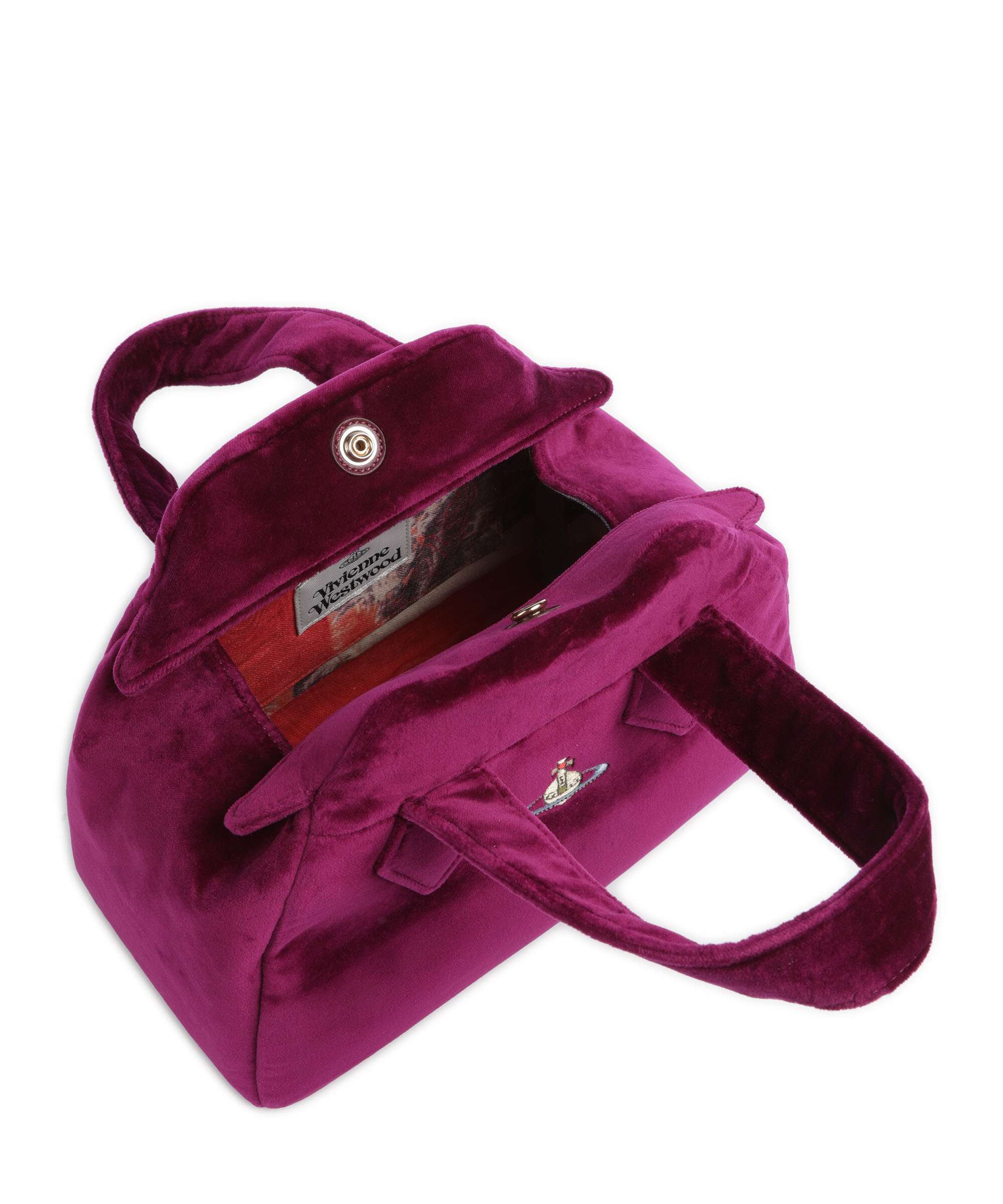 Vivienne Westwood Archive Velvet Medium Handbag purple