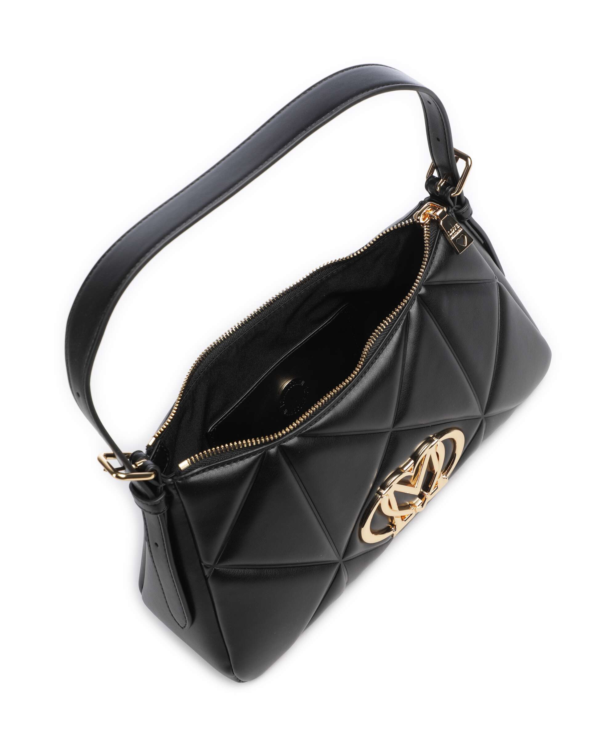 Love Moschino Embossed Q Shoulder bag nero