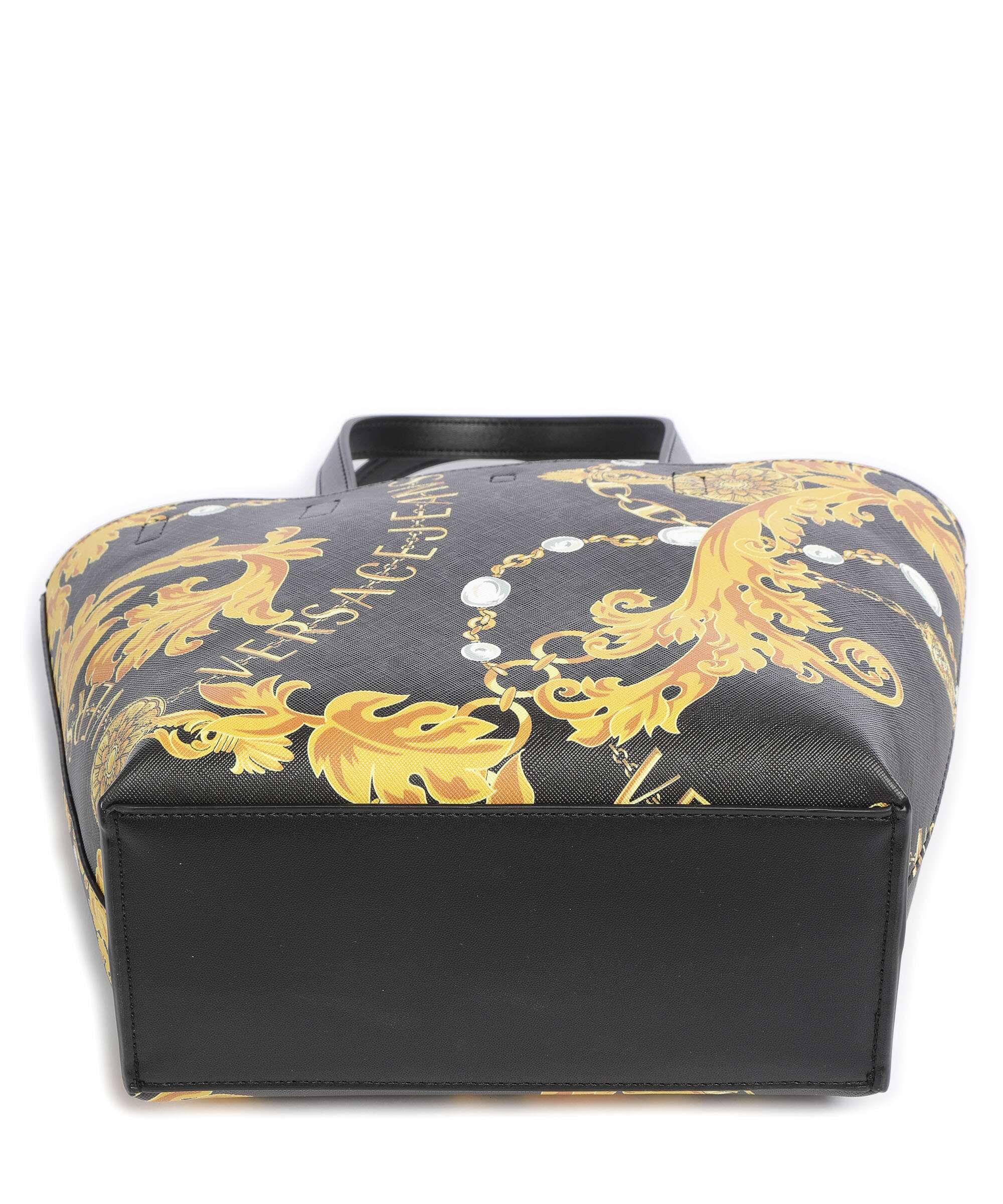 Versace Jeans Couture Reversible Shopper Handbag black/gold