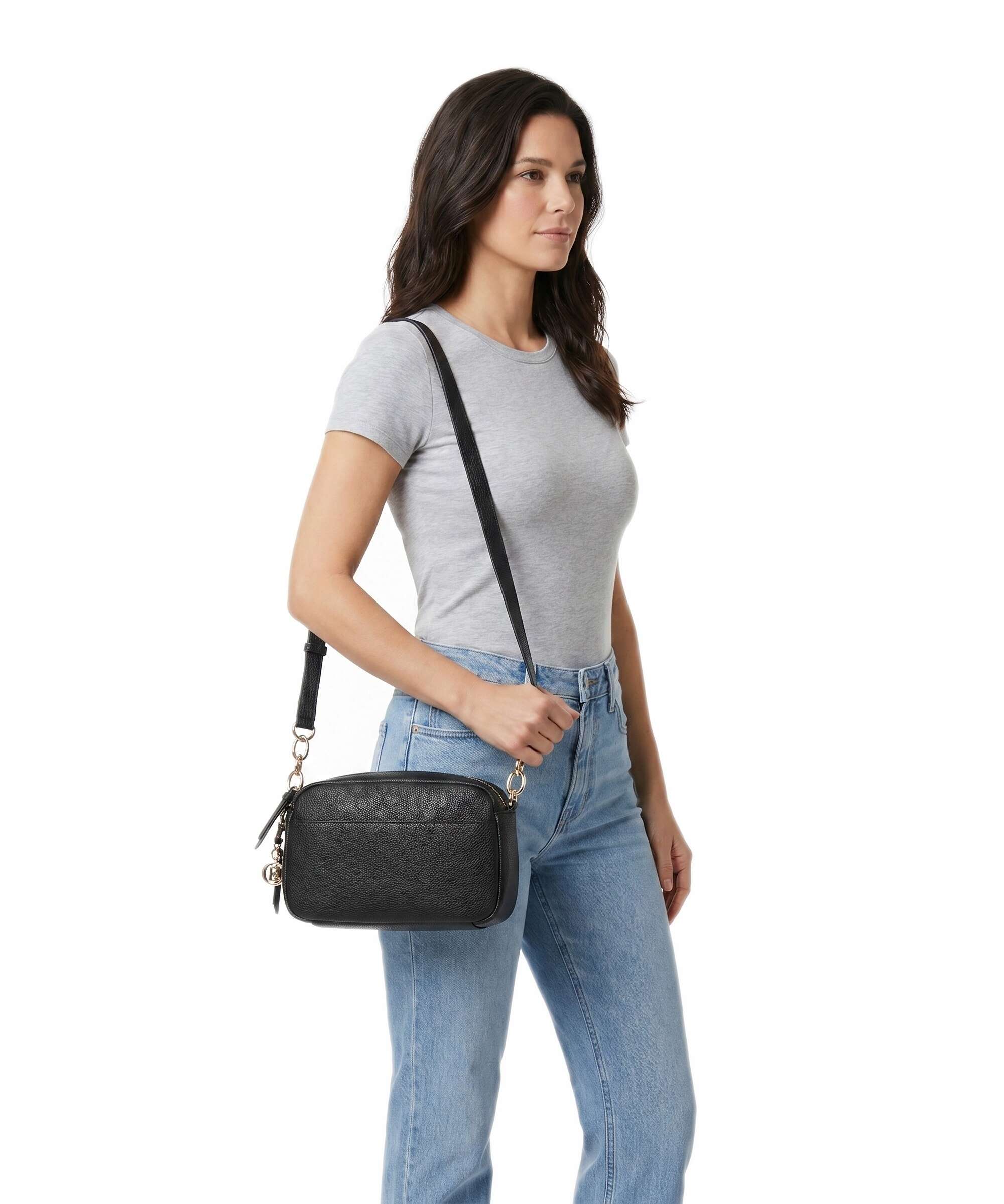 Liu Jo Faiza M Crossbody bag nero/brass gold