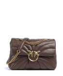 Pinko Love Puff Classic Schultertasche marrone castano/antique gold