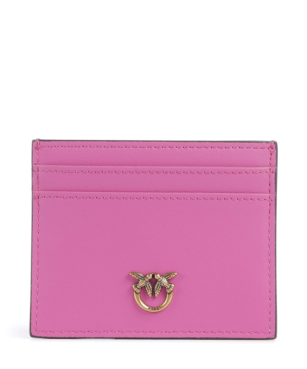Pinko Credit card holder rosa flogo/antique gold