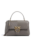 Pinko Love Lady Puff Big Borsa a mano grigio asfalto/antique gold