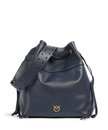 Pinko Secchiello Classic Borsa a secchiello blu indaco ombroso/antique gold