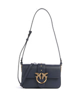 Pinko Love One Mini Slouchy Sac porté épaule blu indaco ombroso/antique gold