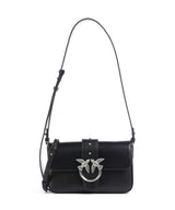Pinko Love One Mini Slouchy Sac porté épaule nero limousine/matt silver