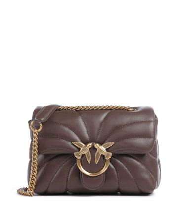 Pinko Love Puff Mini Schultertasche marrone castano/antique gold