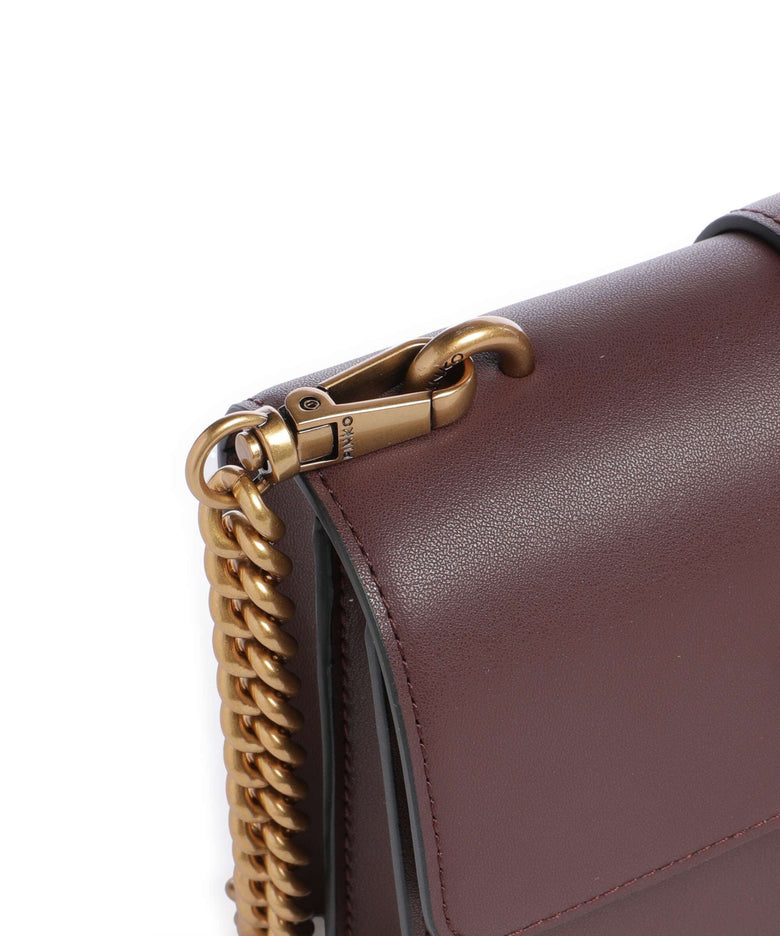 Pinko Love One Mini Crossbody bag cioccolato amaro/antique gold