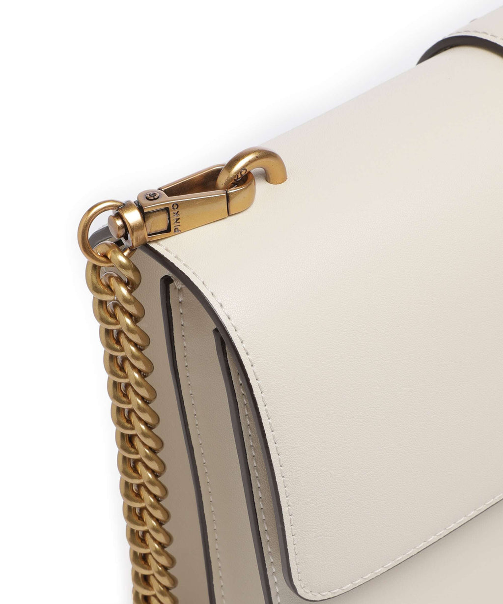Pinko Love One Classic Crossbody bag bianco seta/antique gold