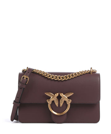 Pinko Love One Mini Sac porté épaule cioccolato amaro/antique gold