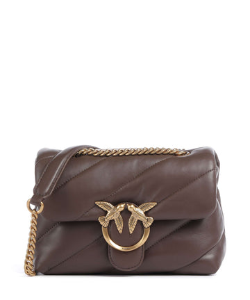 Pinko Love Puff Mini Schultertasche marrone castano/antique gold