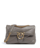 Pinko Love Puff Classic Schultertasche grigio asfalto/antique gold
