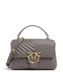 Pinko Love Lady Puff Mini Borsa a mano grigio asfalto/antique gold