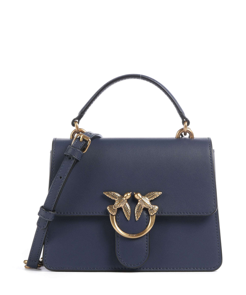 Pinko Love One Mini Crossbody bag blu indaco ombroso/antique gold