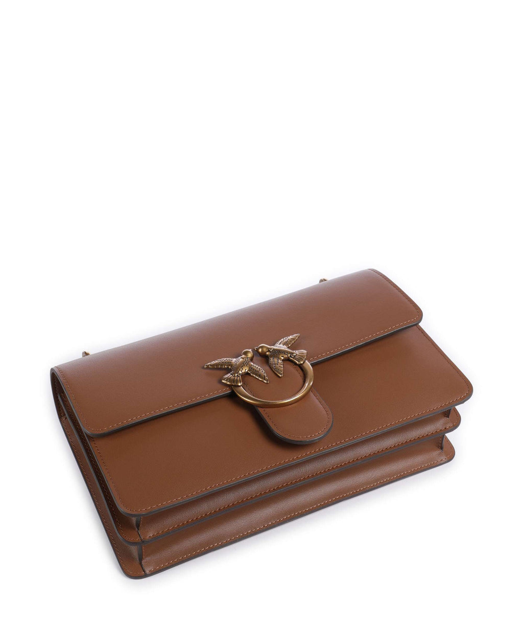 Pinko Love One Classic Shoulder bag marrone/leone/antique gold