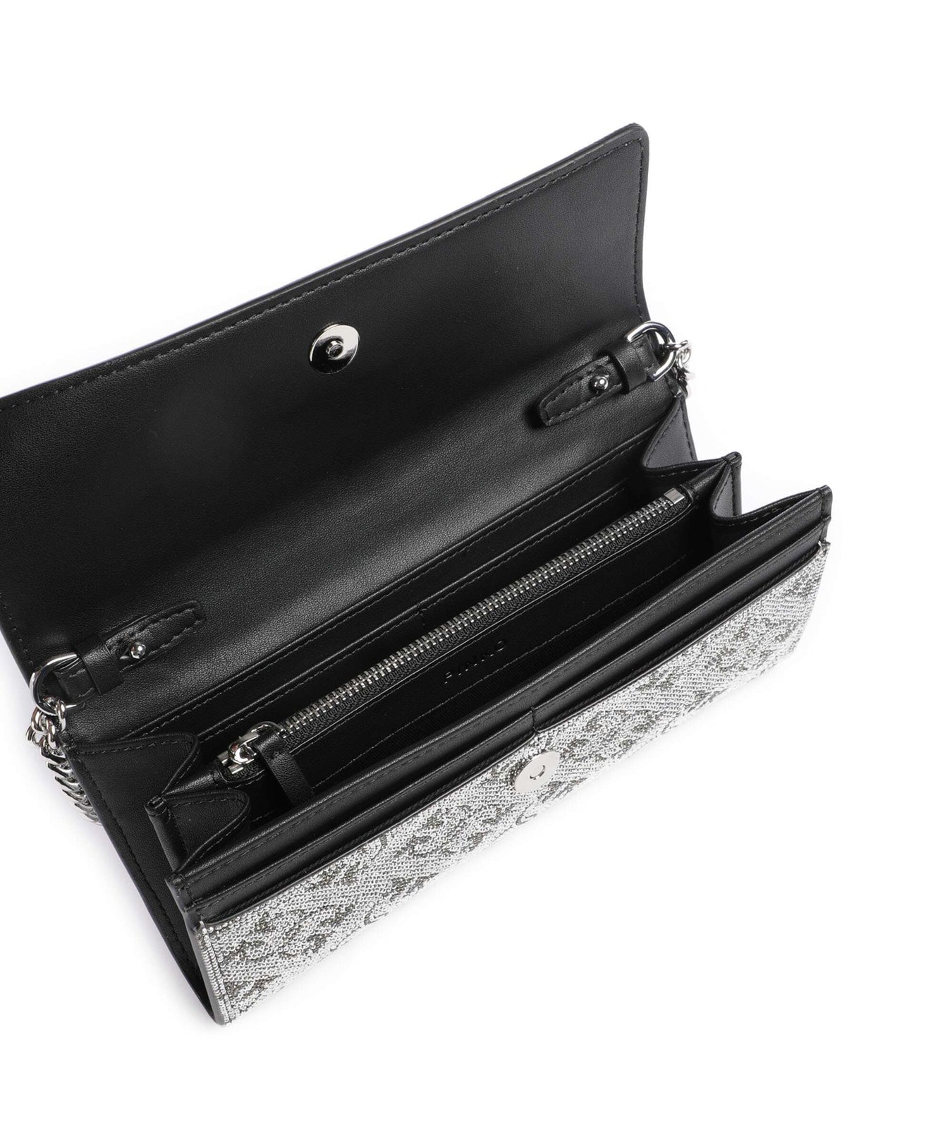 Pinko Love Tiny Birds Crossbody bag argento/nickel lucido