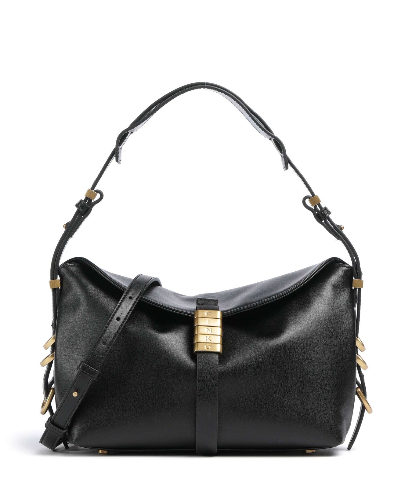 Pinko Saddle Horizontal Mini Shoulder bag nero/antique gold
