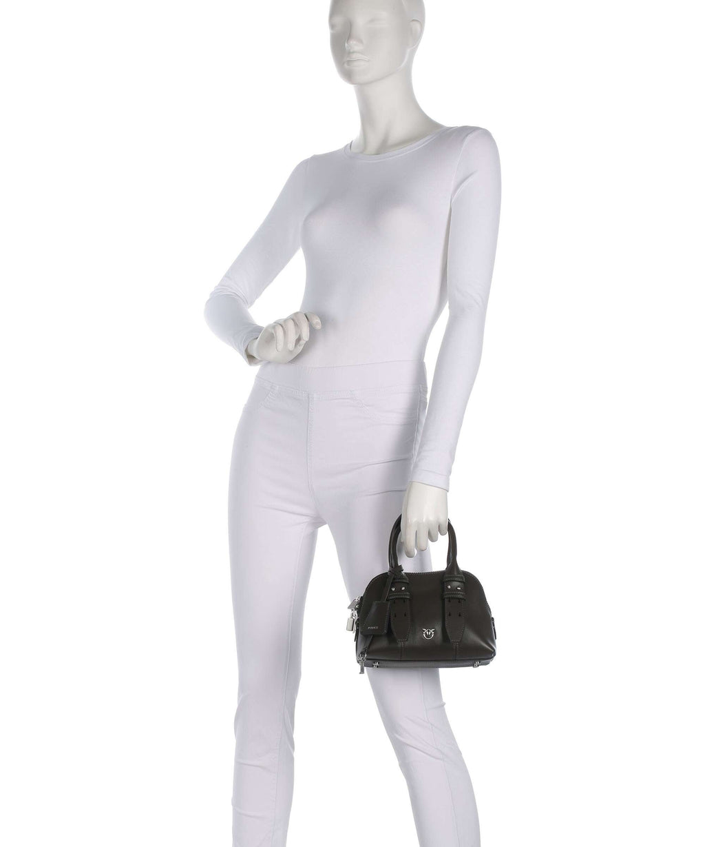 Pinko Bowling Mini Handbag verde fango/matt silver