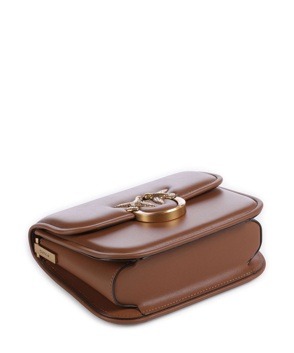 Pinko Love One Mini Crossbody bag marrone/leone/antique gold