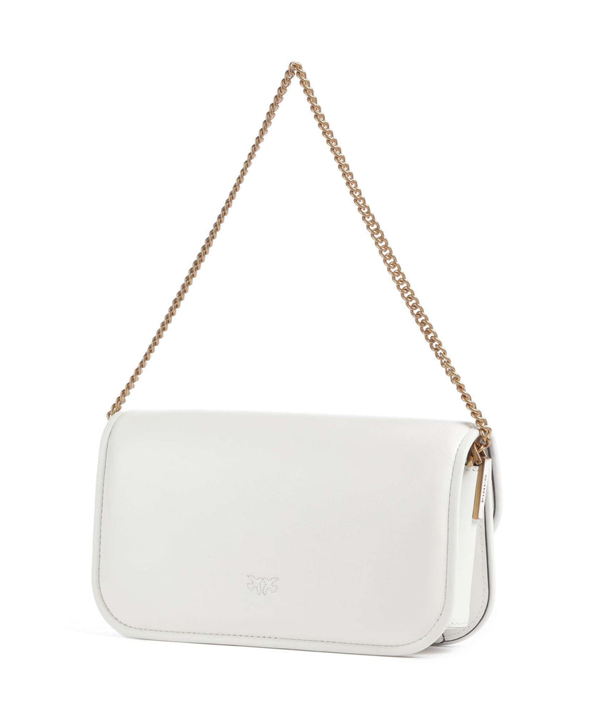 Pinko Love Box Horizontal Shoulder bag bianco nembo/antique gold
