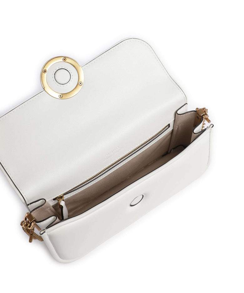 Pinko Love Box Horizontal Shoulder bag bianco nembo/antique gold