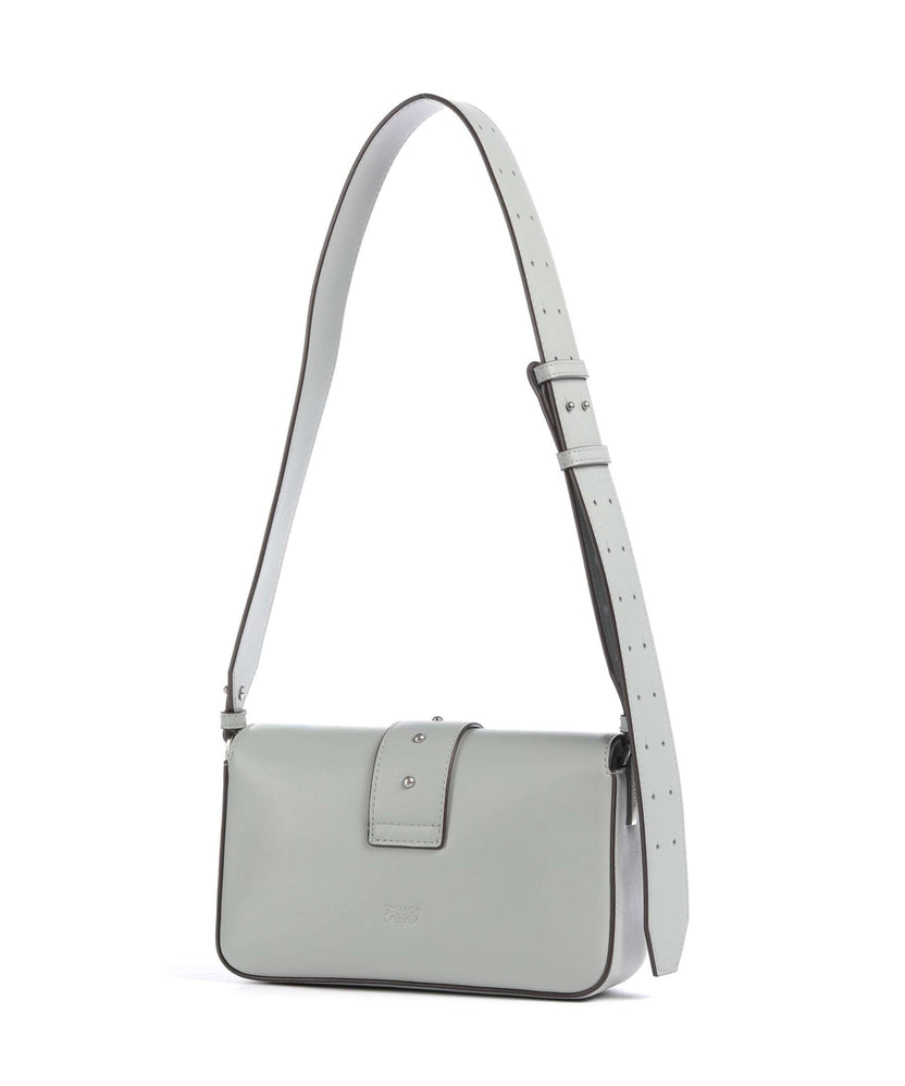 Pinko Love One Mini Slouchy Shoulder bag grigio perla/old silver