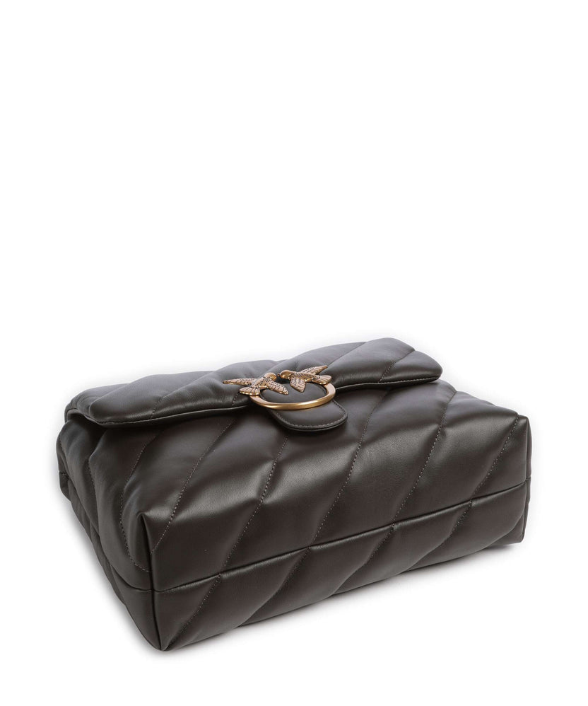 Pinko Love Puff Big Shoulder bag verde fango/antique gold