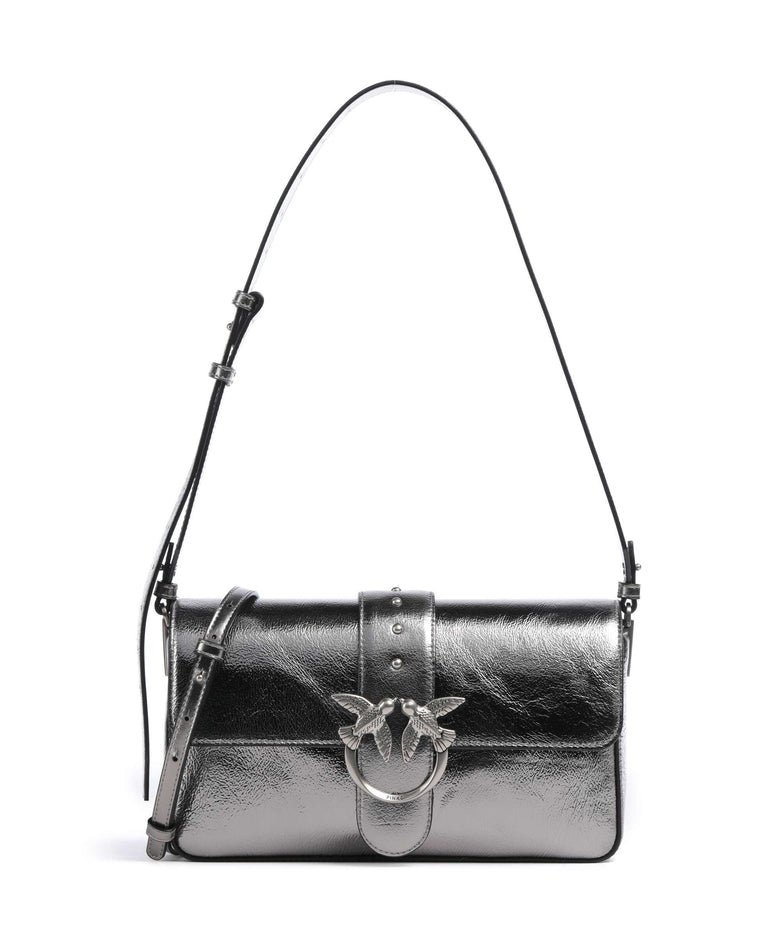 Pinko Love One Classic Slouchy Shoulder bag antracite/old silver