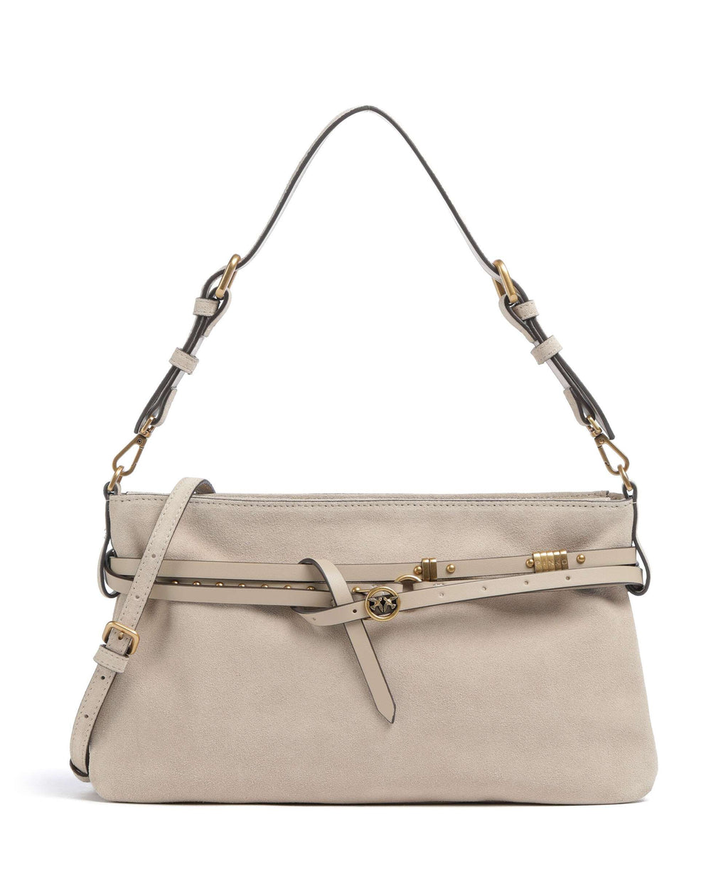 Pinko Belt Classic Shoulder bag beige/grigio fumo/antique gold