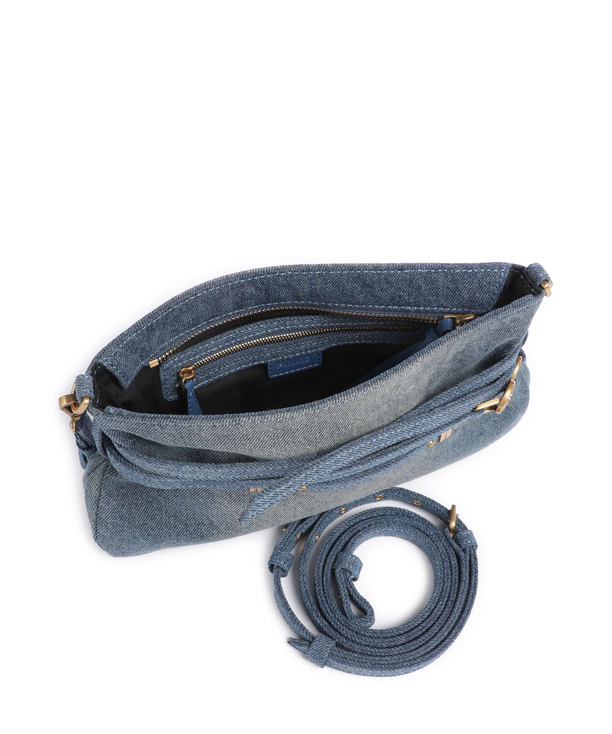 Pinko Belt Mini Shoulder bag lavaggio medio/antique gold