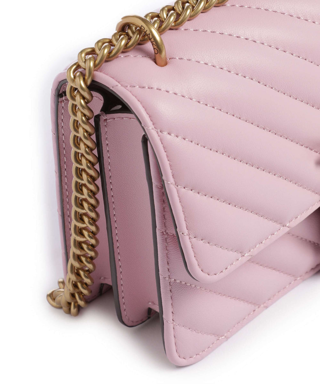 Pinko Love One Mini Shoulder bag rosa chiaro/antique gold