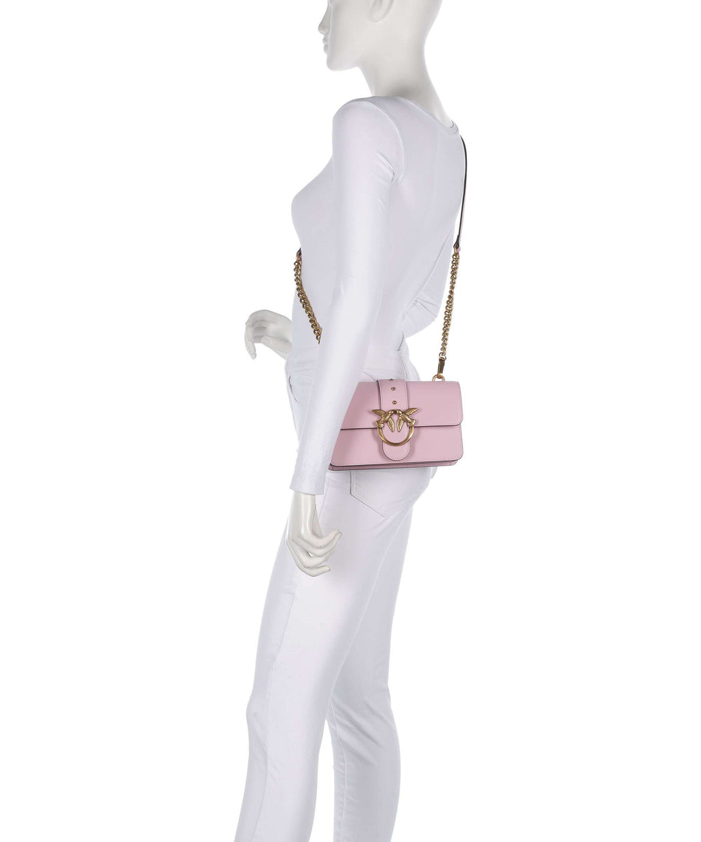 Pinko Love One Mini Crossbody bag rosa chiaro/antique gold