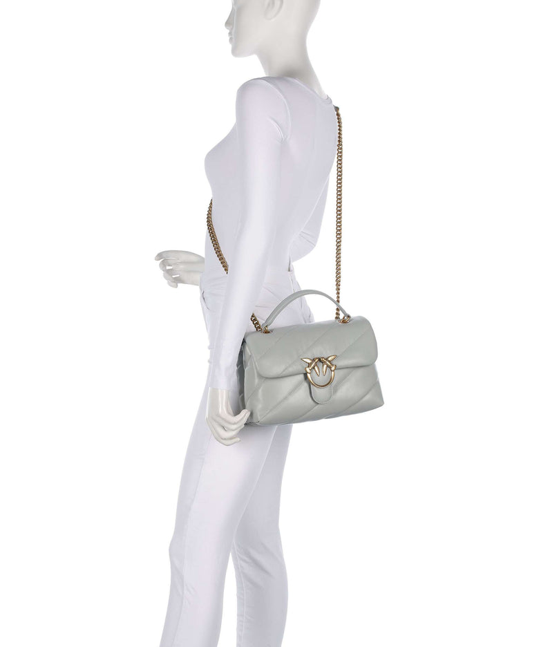 Pinko Love Puff Classic Shoulder bag grigio perla/antique gold