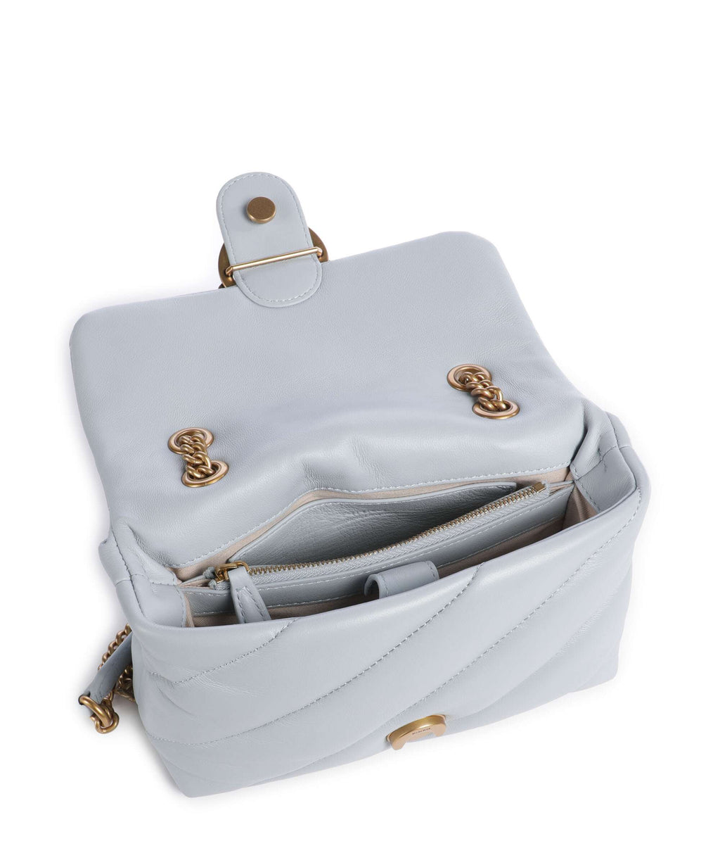 Pinko Love Puff Mini Shoulder bag azzurro celeste/antique gold