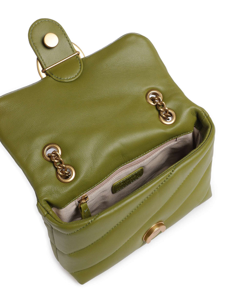 Pinko Love Puff Baby Shoulder bag verde erba/antique gold