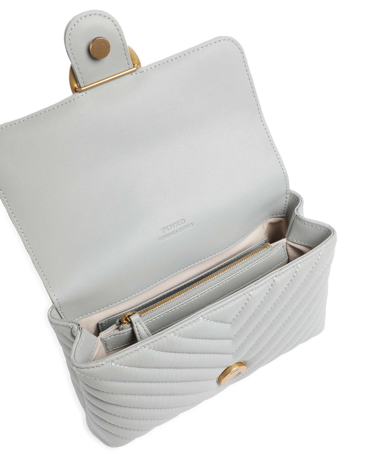Pinko Love Lady Puff Mini Handbag grigio perla/antique gold