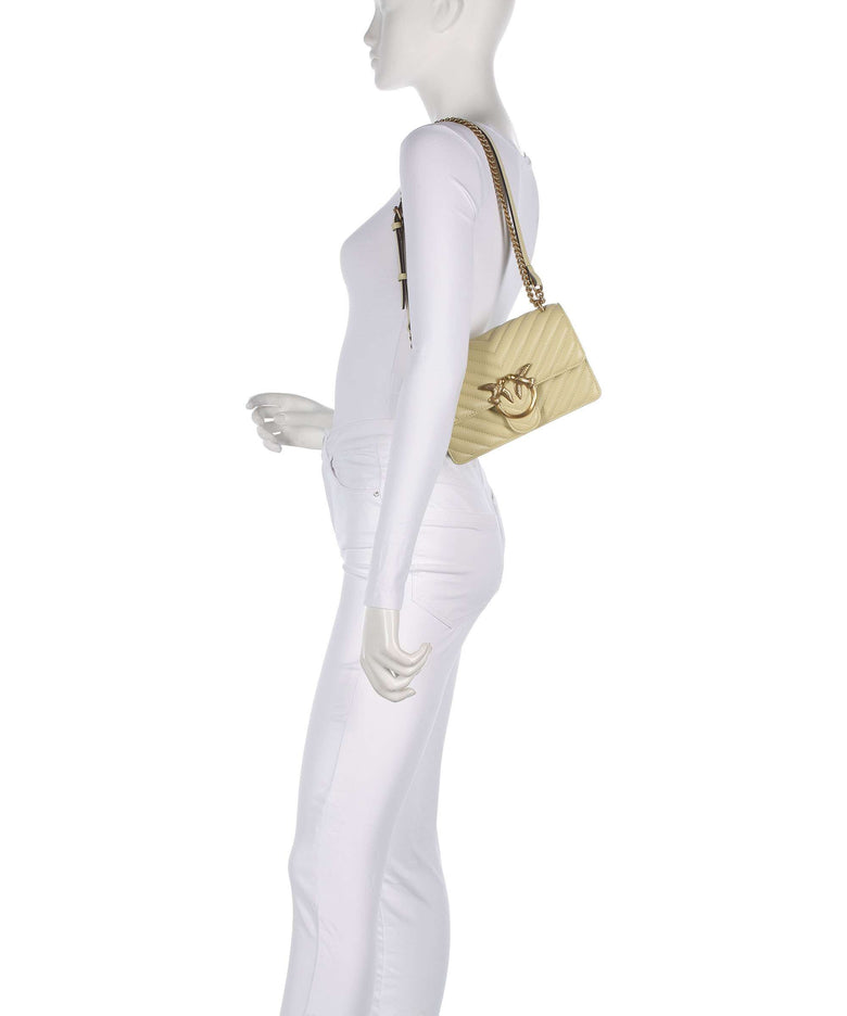 Pinko Love One Mini Shoulder bag giallo vaniglia/antique gold