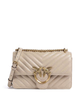 Pinko Love One Mini Sac porté épaule beige/grigio fumo/antique gold