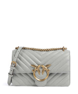 Pinko Love One Mini Sac porté épaule grigio perla/antique gold