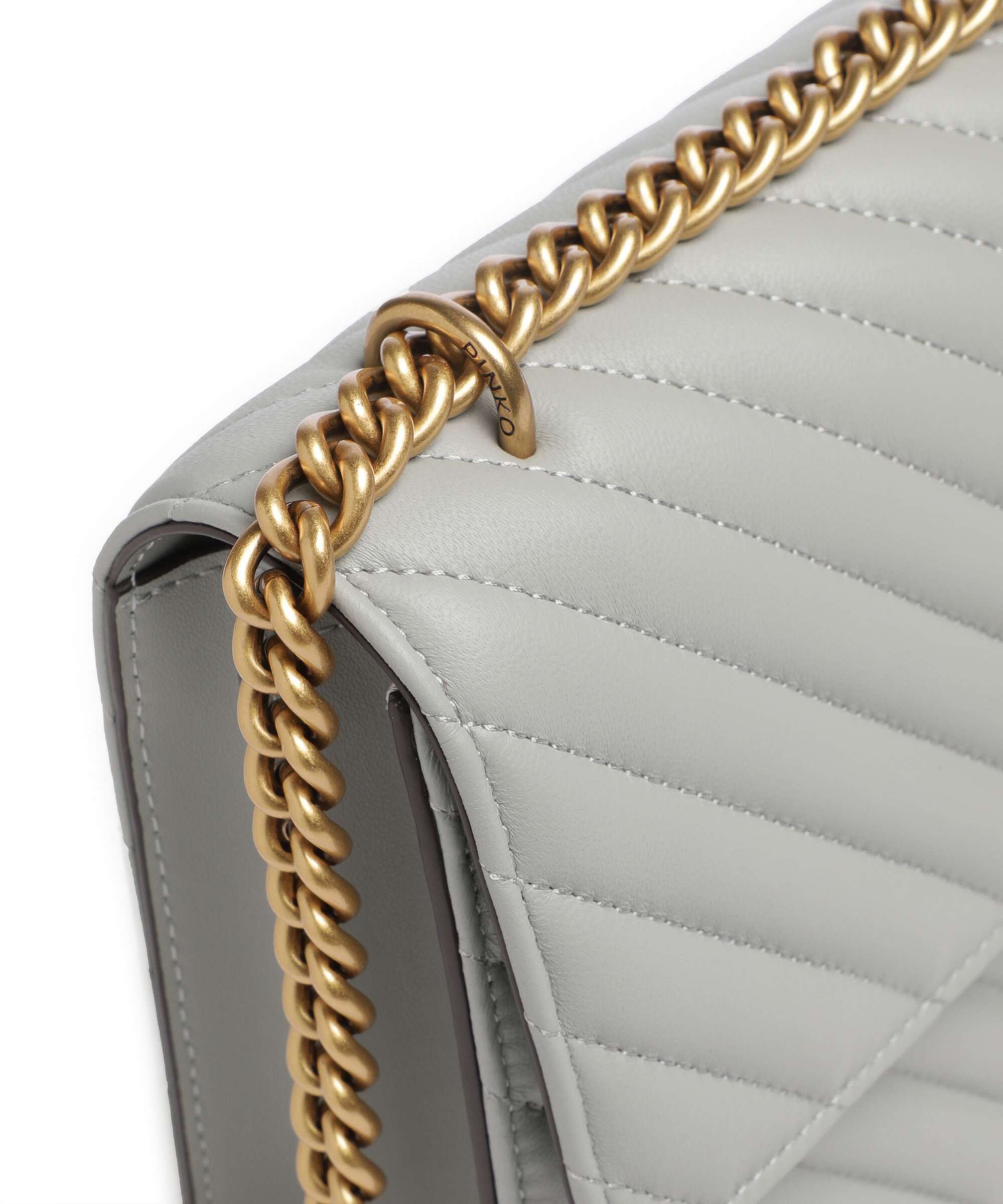 Pinko Love One Classic Shoulder bag grigio perla/antique gold